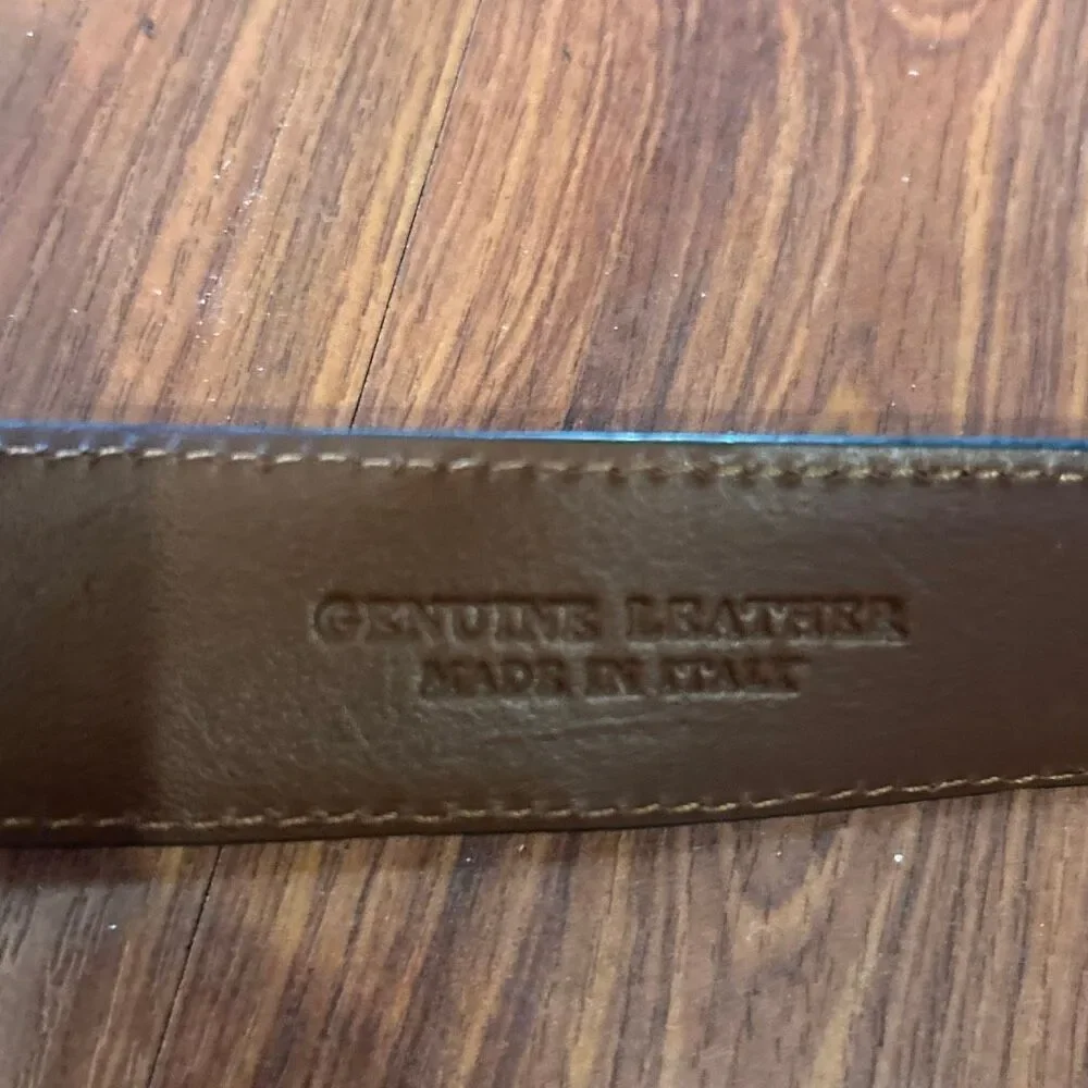 Ben Silver Charleston black leather men's belt with snaps for buckle size 44